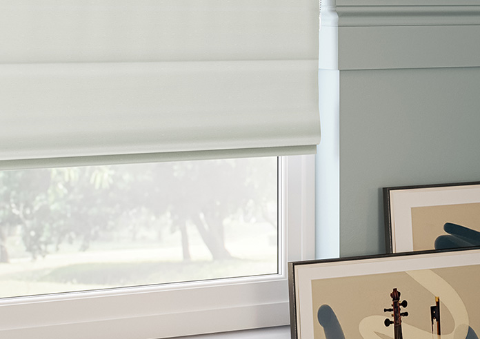 Akoya Faux Silk, Lustre Pure Silver - Twist&Fit Roman Blind - Image 5